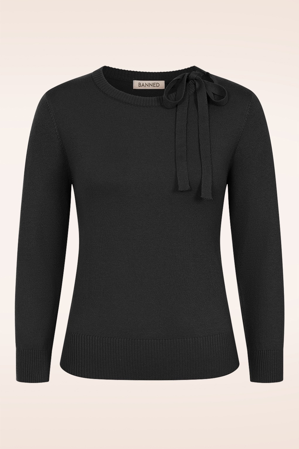 279144-Banned-54022-Knit-Sweater-Black-Bow-Collar-241126-001W-full