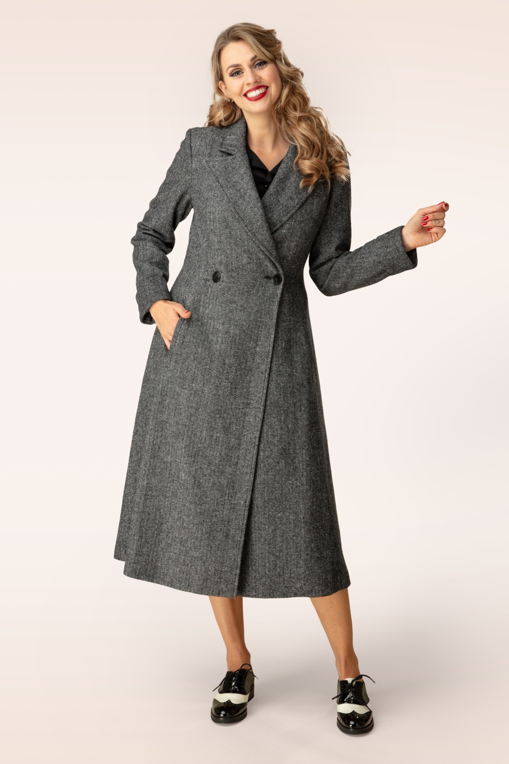 279160-Banned-54094-Swing-Coat-Grey-Herring-Bone-241030-040MW-full