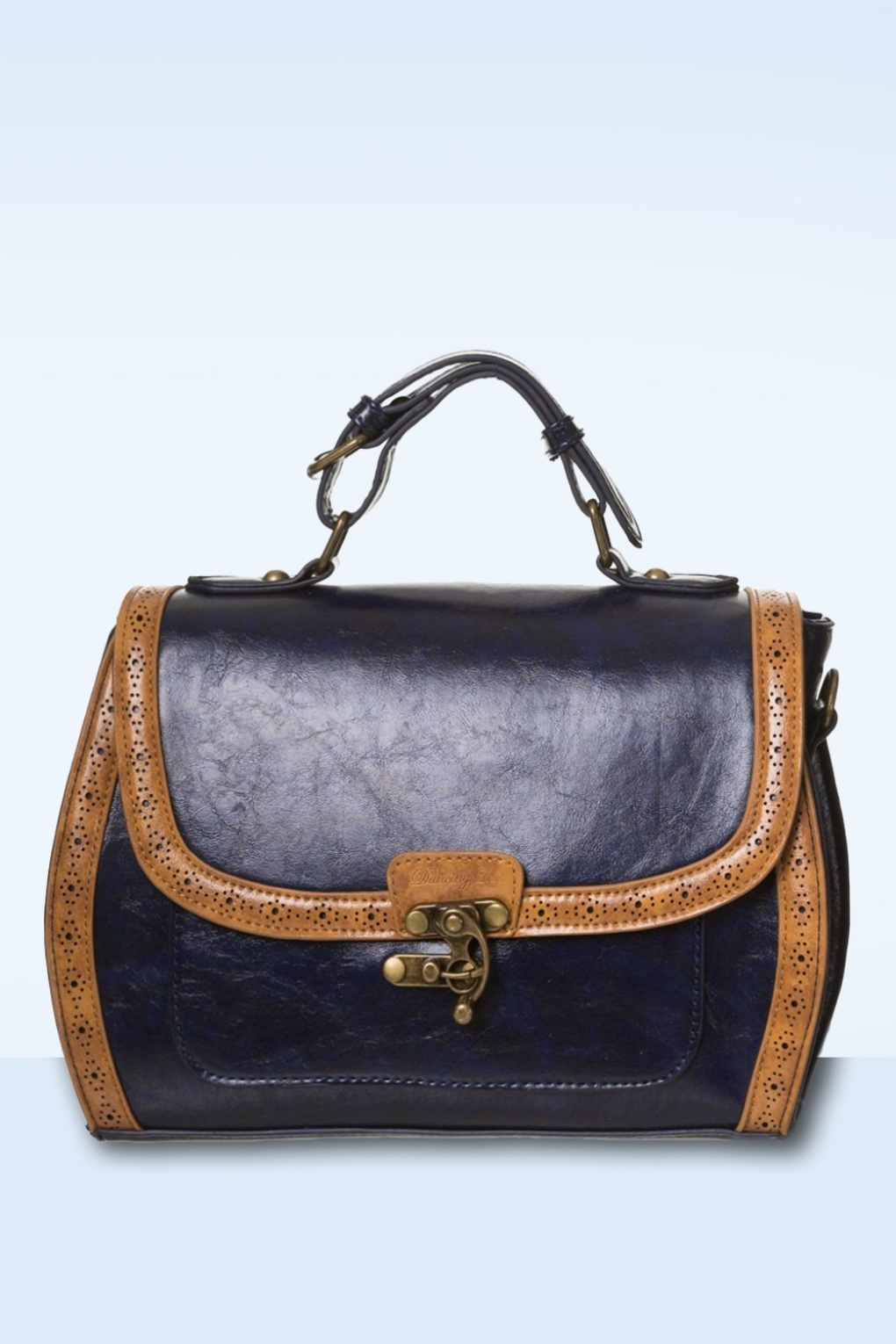 279704-Banned-54948-Handbag-Dark-Blue-Brown-Leather-151113-001W-full