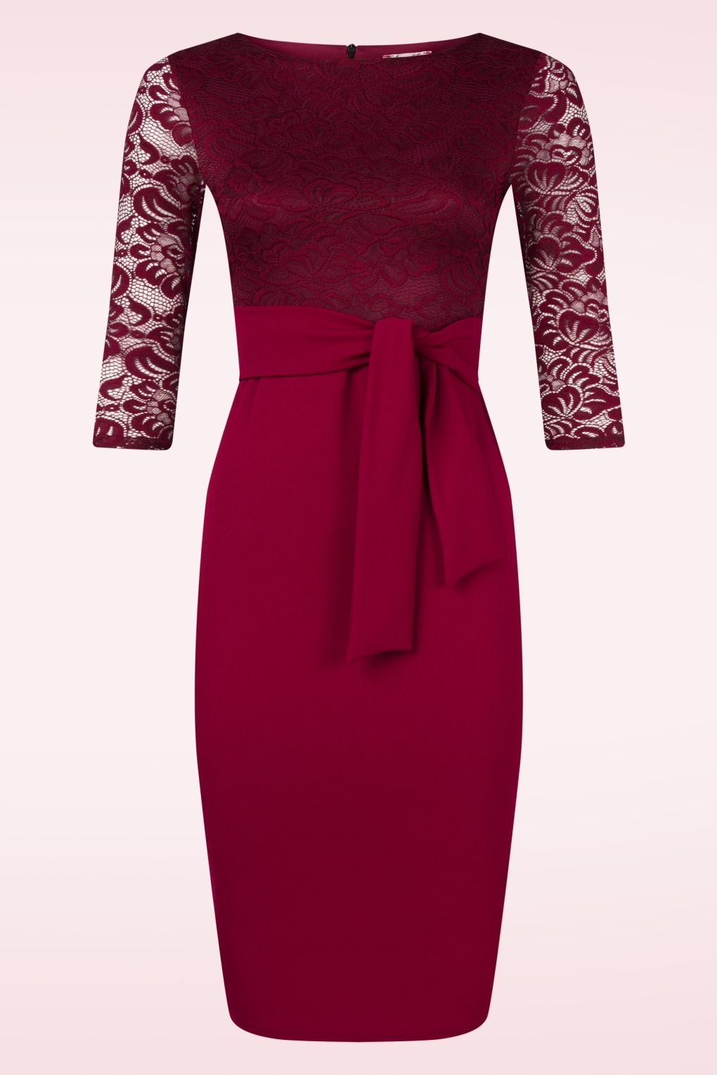 276990-Vintage-Chic-54513-Dress-Pencil-Lace-Wine-Red-250707-003W-full