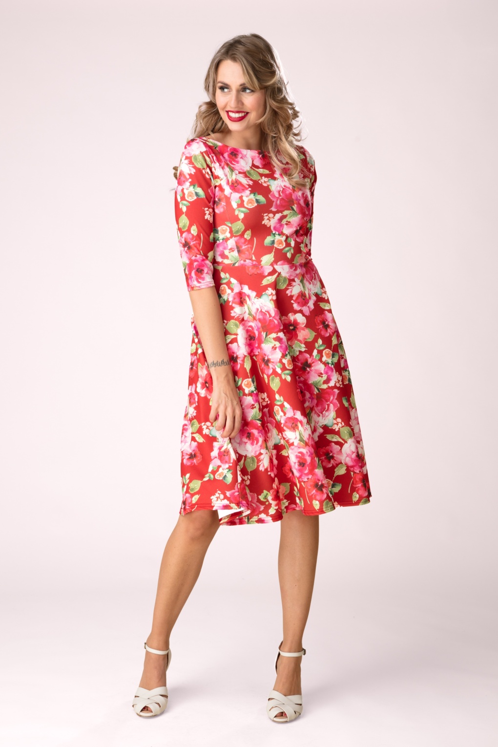 277441-Vintage-Chic-54399-Dress-Swing-Red-Pink-Autumn-Rose-250617-001MW-full