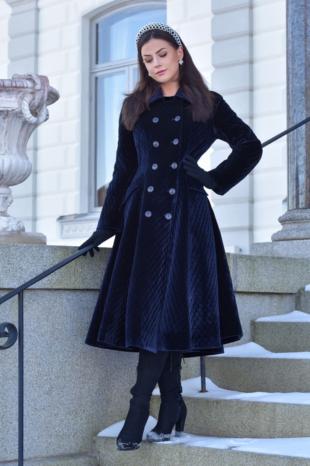 278961-Topvintage-Boutique-53223-Coat-Mae-Quilted-Swing-Navy-Blue-250721-001MW-full