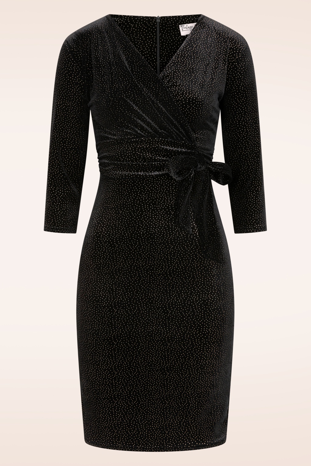 282033-Vintage-Chic-55652-Dress-Pencil-Black-Gold-Glitter-251022-001W-full