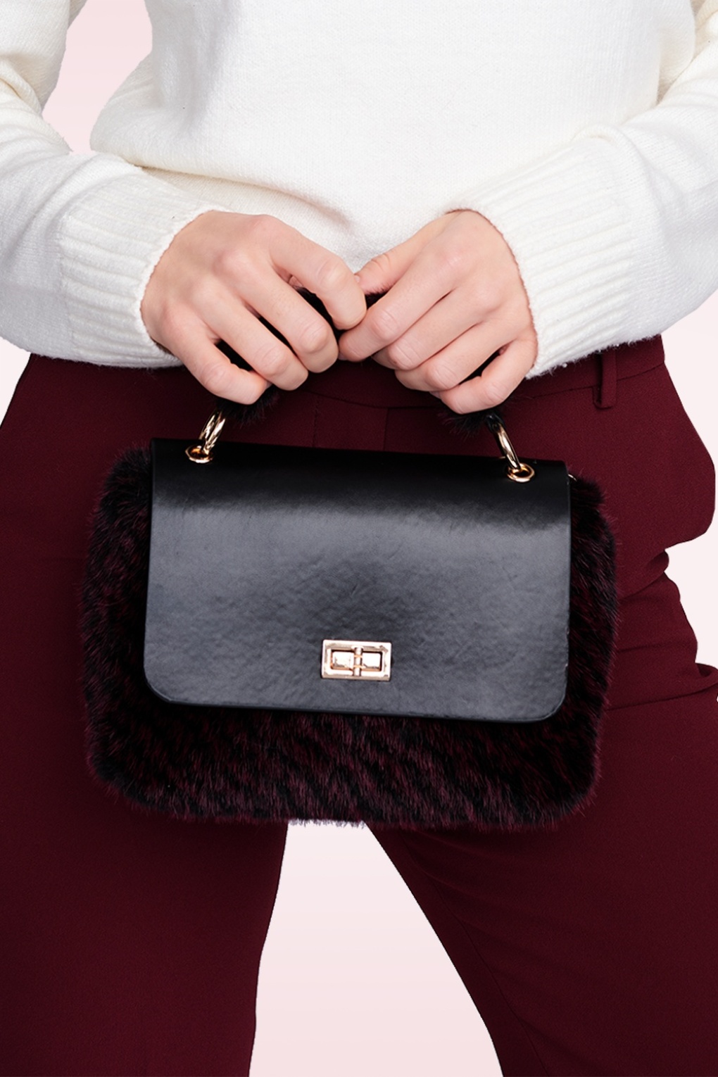 282218-Pia-Rossini-54262-Handbag-Fakefur-Burgundy-001MW-full