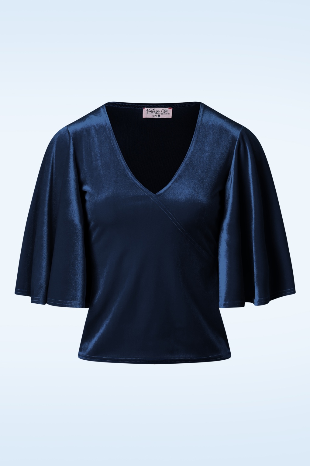 269311-Vintage-Chic-52695-Top-Velvet-Navy-Vneck-241126-001W-full