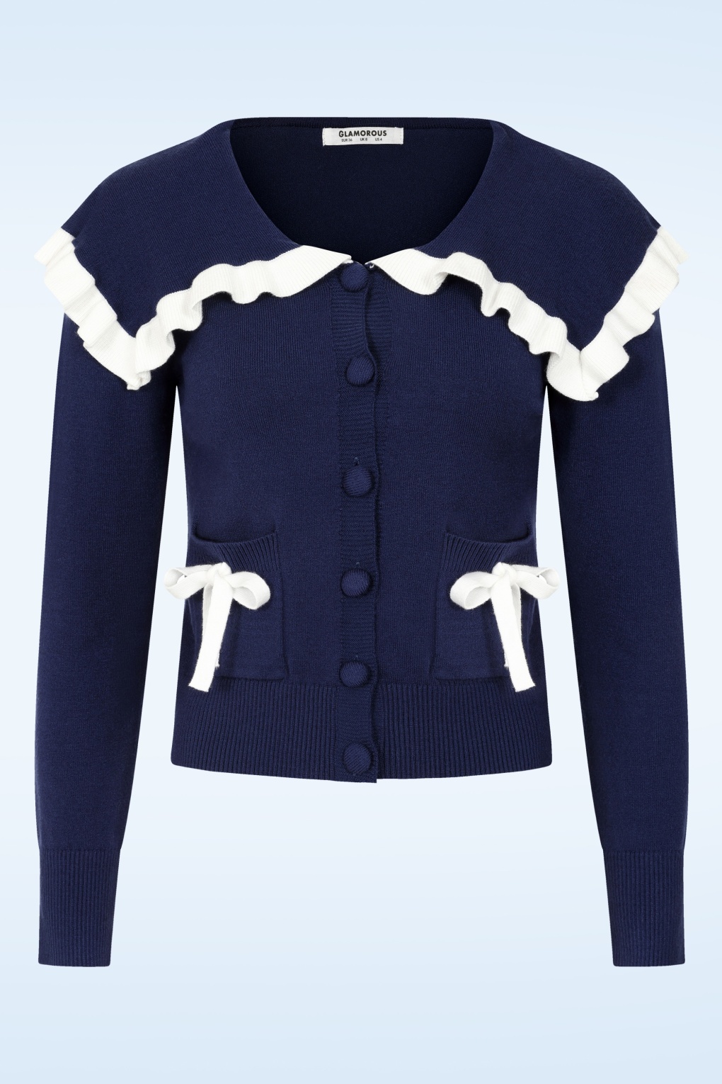 282911-Glamorous-54336-Cardigan-Blue-Bow-251031-001W-full