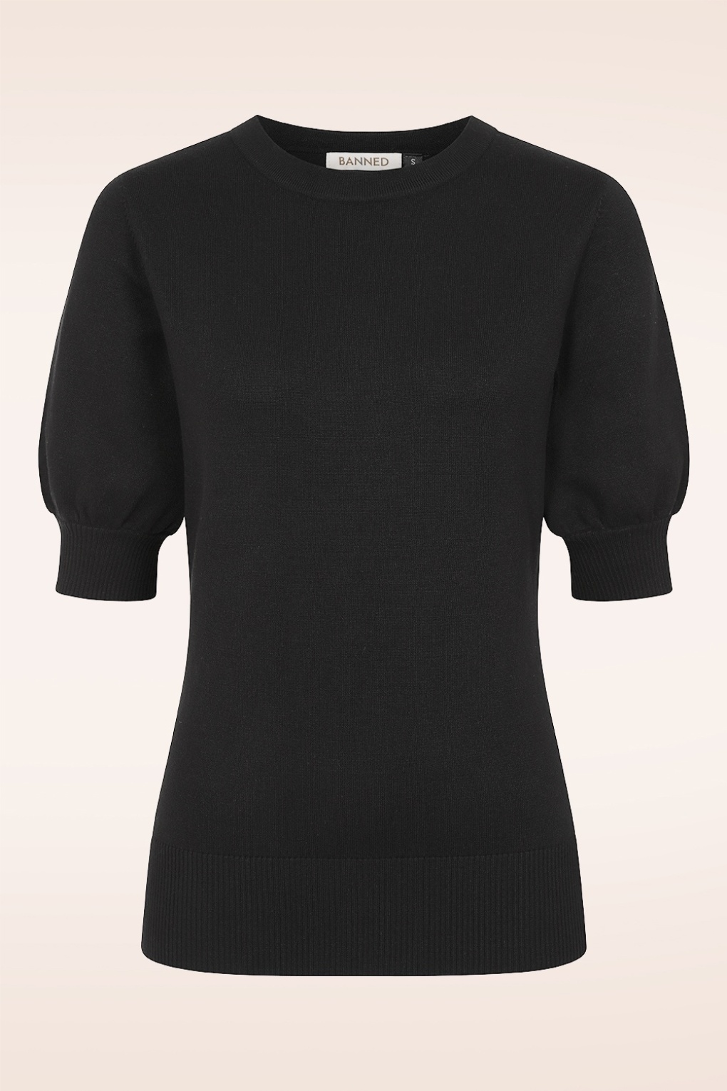 272279-Banned-52549-Jumper-Black-Puff-Sleeve-240529-001W-full