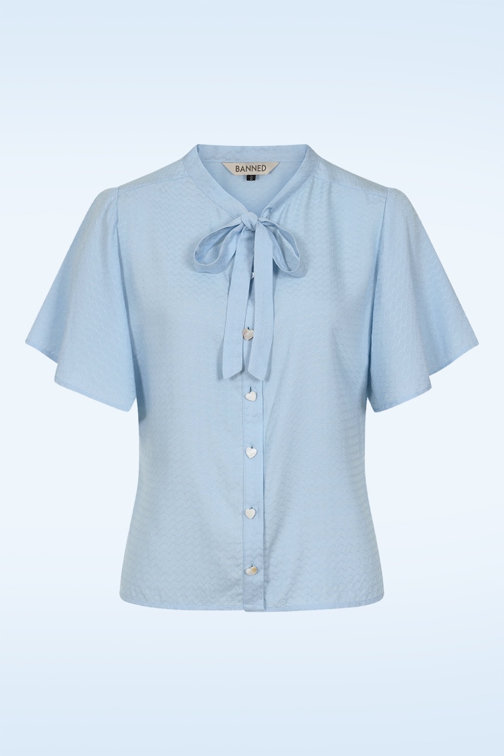 273562-Banned-52413-Blouse-Blue-Butterfly-Sleeve-Bow-240619-001W-full