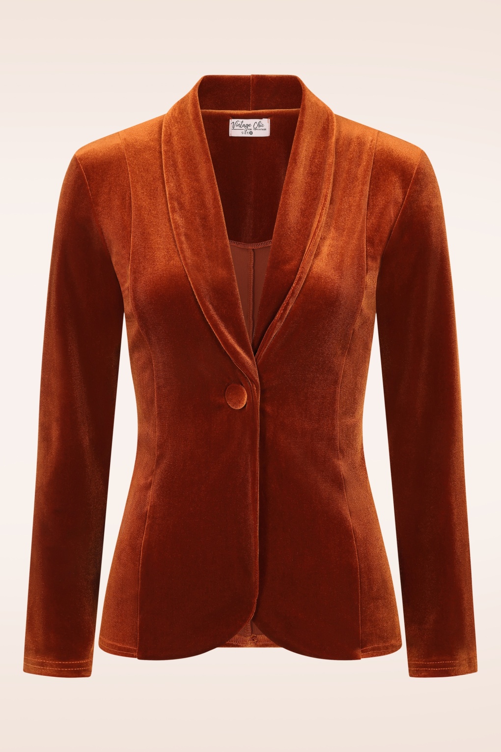 282139-Vintage-Chic-54900-Blazer-Rust-Orange-Velvet-251022-001W-full
